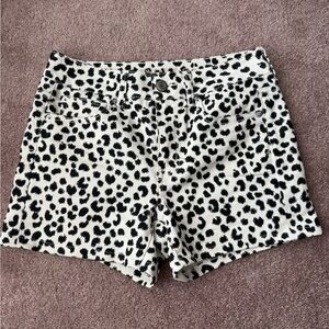 American Eagle Outfitters Black and White Jean Shorts